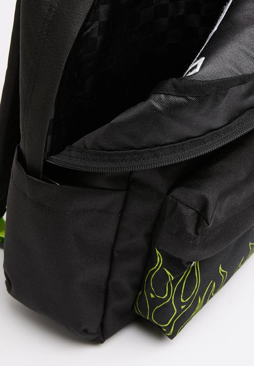 Vans - New skool backpack - black/lime green