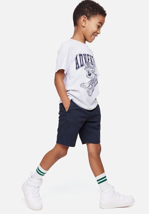 H&M - Cotton chino shorts - navy blue 