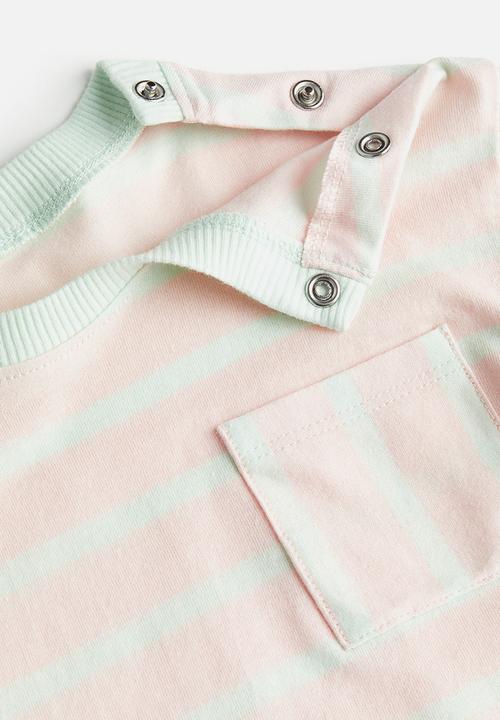 H&M - Cotton jersey t-shirt -  light pink striped