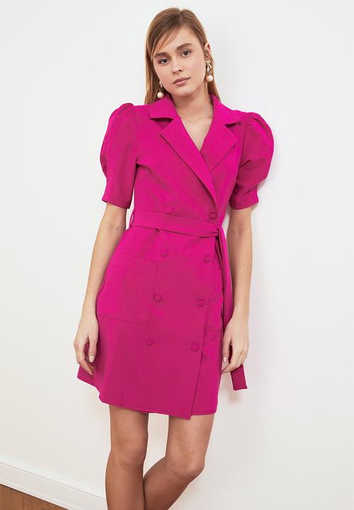 Trendyol - Mini blazer style mini dress - pink