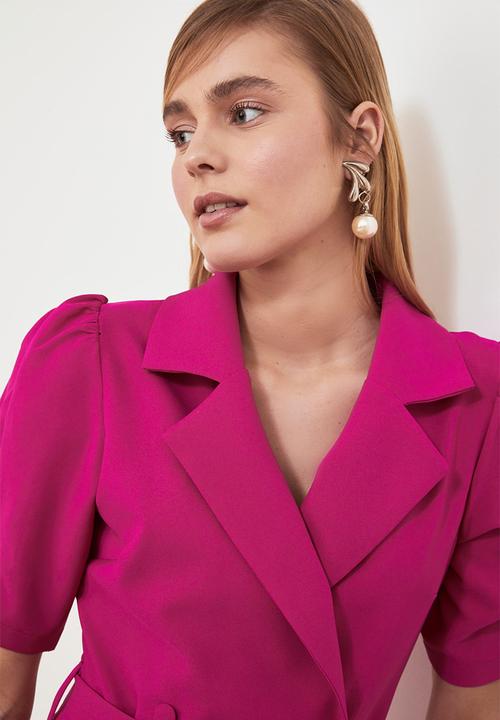 Trendyol - Mini blazer style mini dress - pink