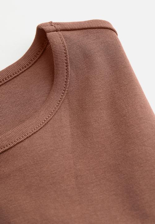 H&M - Printed cropped top - brown