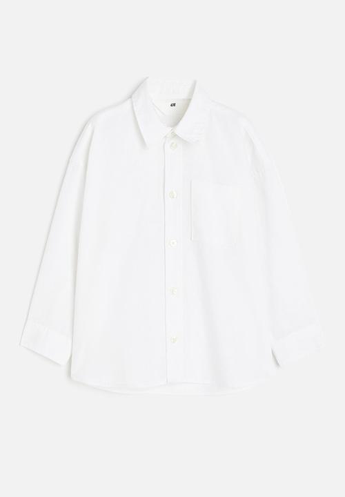 H&M - Long-sleeved shirt - white