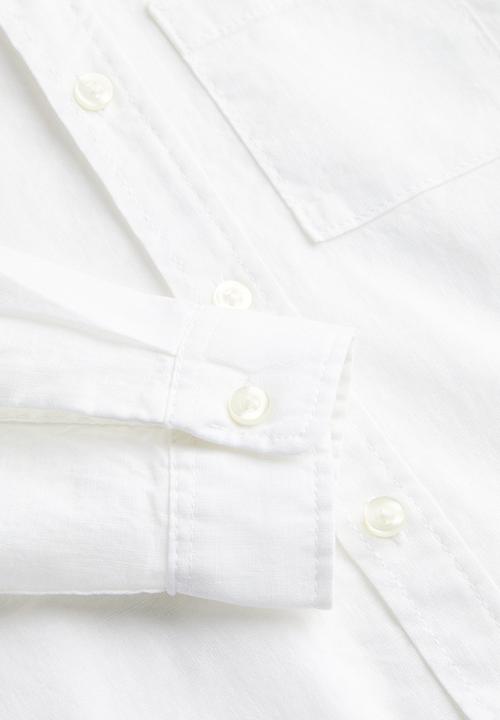 H&M - Long-sleeved shirt - white