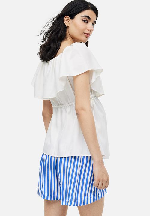 H&M - Mama pull-on shorts - bright blue striped