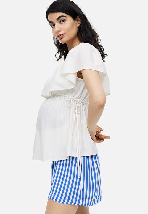 H&M - Mama pull-on shorts - bright blue striped