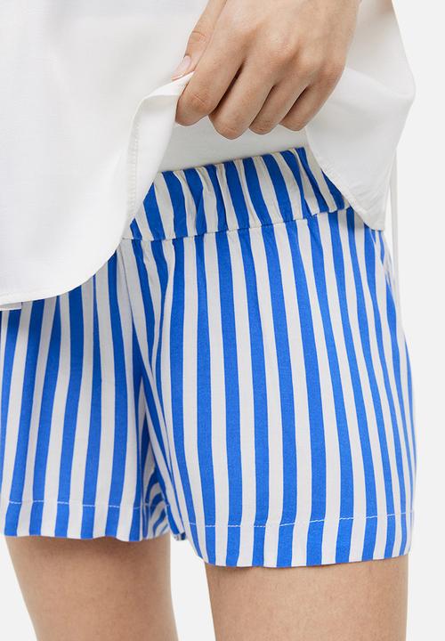H&M - Mama pull-on shorts - bright blue striped