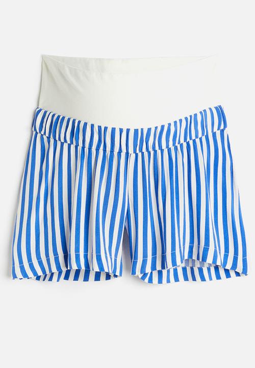 H&M - Mama pull-on shorts - bright blue striped