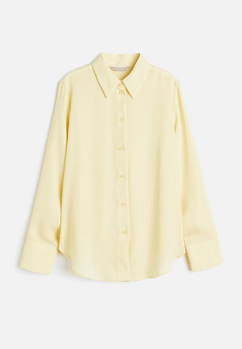 H&M - Pointed collar shirt - light yellow