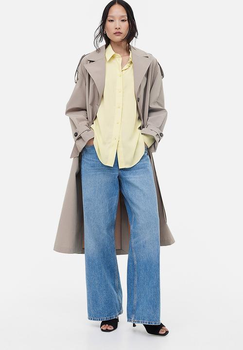 H&M - Pointed collar shirt - light yellow