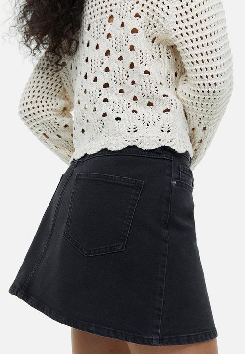 H&M - Denim skirt - black
