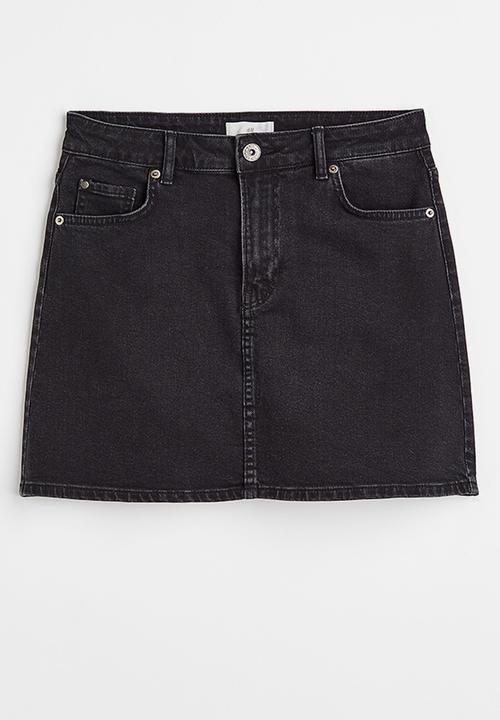 H&M - Denim skirt - black