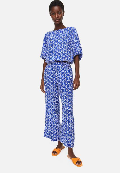 H&M - Voluminous blouse - bright blue patterned