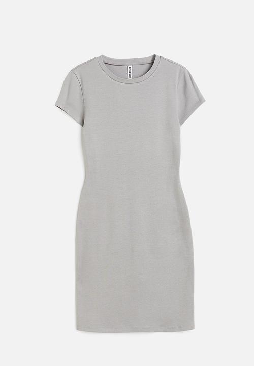 H&M - Cotton bodycon dress - light grey