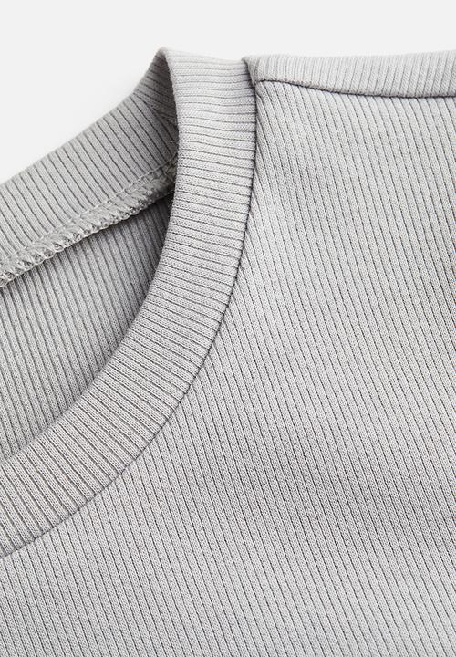 H&M - Cotton bodycon dress - light grey