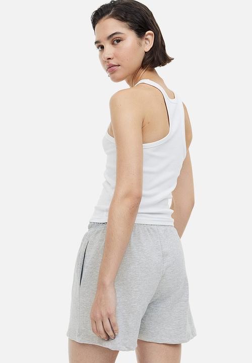 H&M - Sweatshirt shorts - light grey marl 