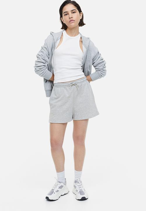 H&M - Sweatshirt shorts - light grey marl 