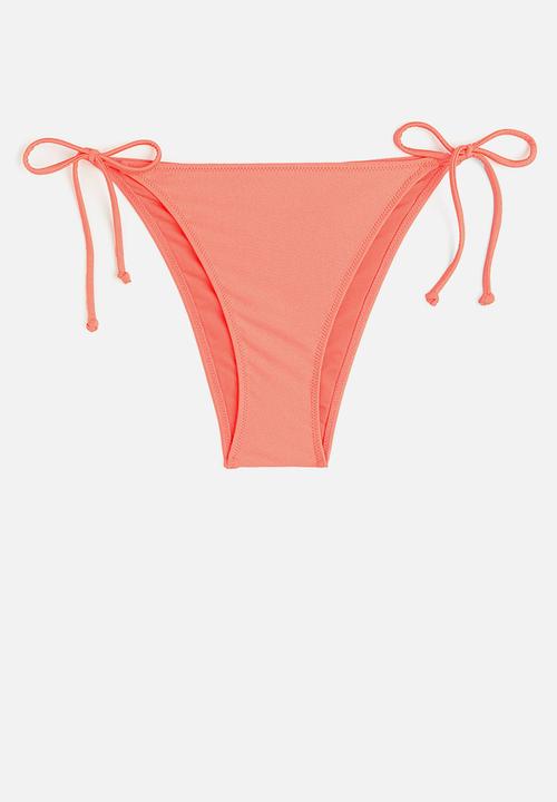 H&M - Tie tanga bikini bottoms - coral