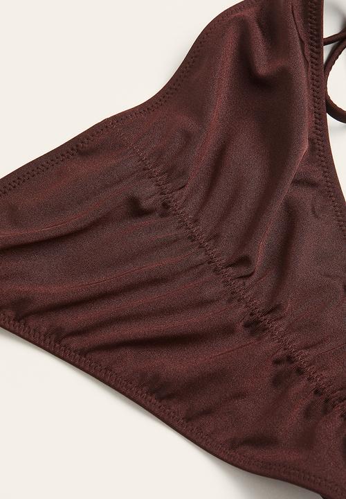 H&M - Tie tanga bikini bottoms - dark brown