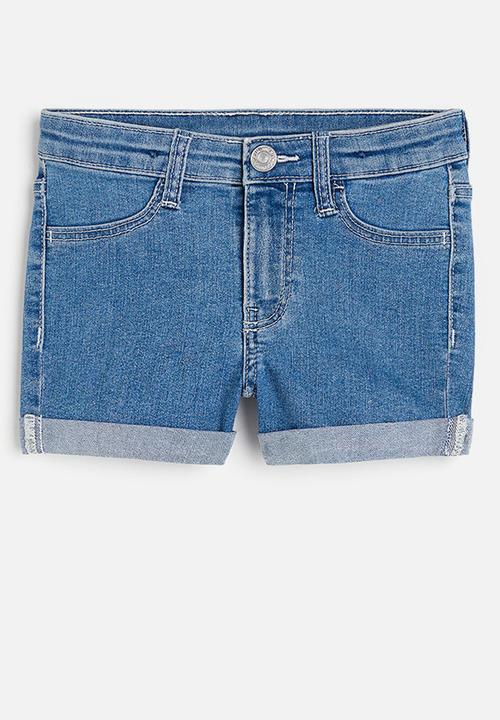 H&M - Superstretch denim shorts - denim blue