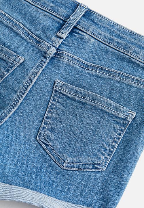 H&M - Superstretch denim shorts - denim blue
