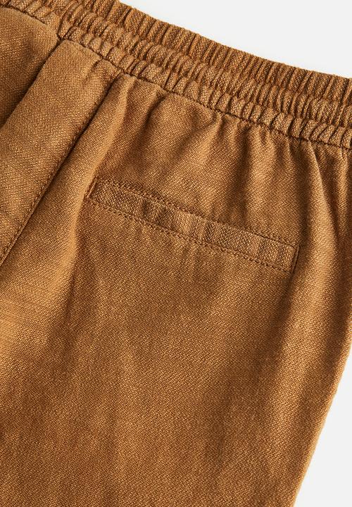 H&M - Loose fit roll-up trousers - brown