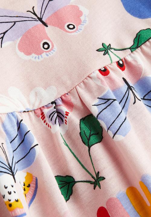 H&M - Patterned cotton dress - light pink patterned