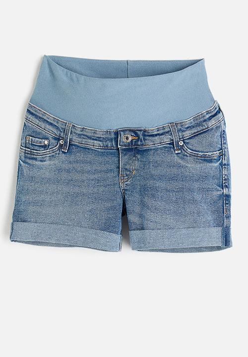 H&M - Mama denim shorts - light denim blue