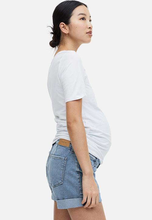 H&M - Mama denim shorts - light denim blue