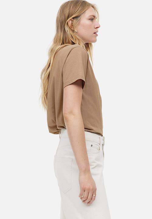 H&M - Cotton t-shirt - dark beige