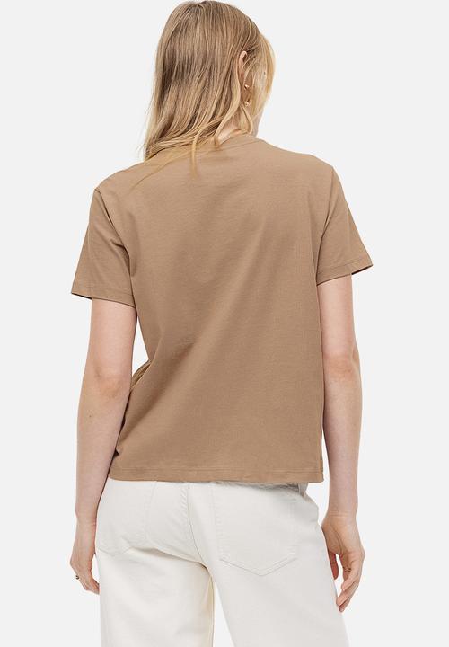 H&M - Cotton t-shirt - dark beige