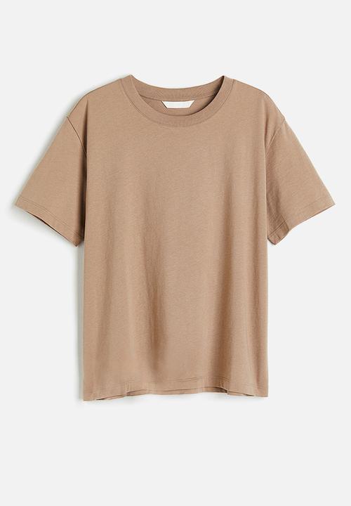 H&M - Cotton t-shirt - dark beige