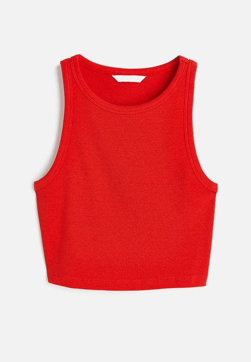 H&M - Cropped vest top - red