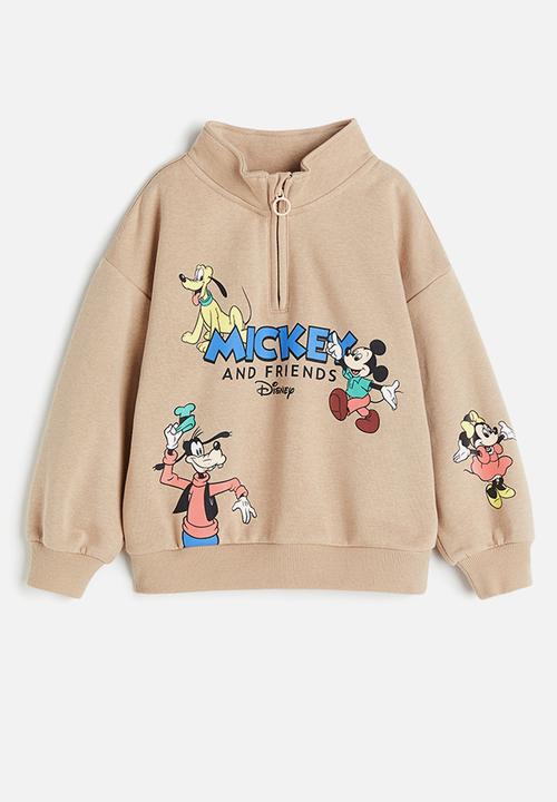 H&M - Printed zip-top sweatshirt - beige disney 