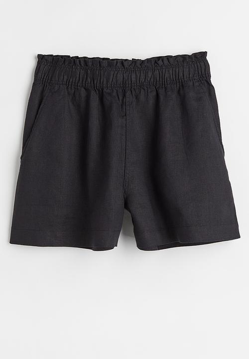 H&M - Linen shorts - black