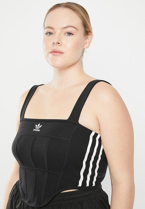 adidas Originals - Plus rib corset tank - black