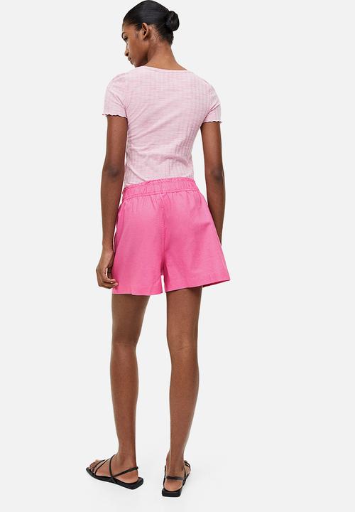 H&M - Linen shorts - pink