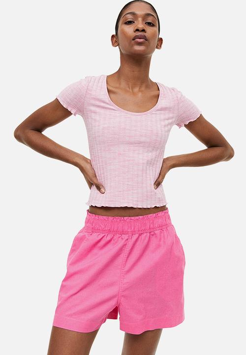 H&M - Linen shorts - pink