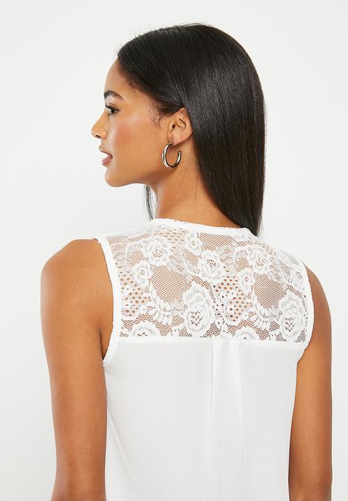 SISSY BOY - Wrapped Up: sleeveless wrap blouse - off white