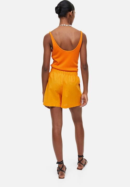 H&M - Linen shorts - orange