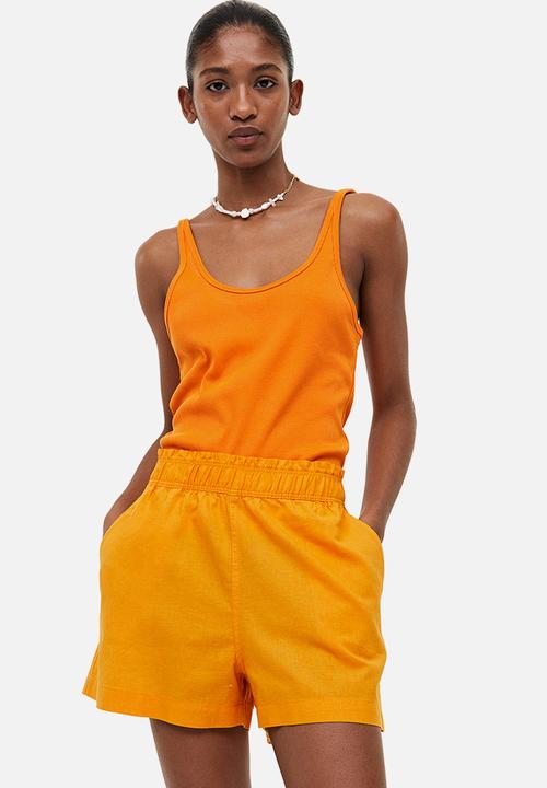 H&M - Linen shorts - orange