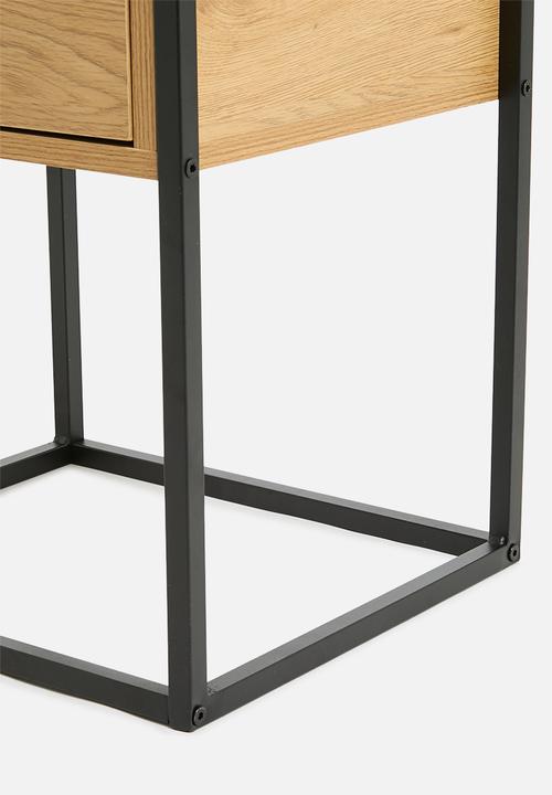Sixth Floor - Randolf bedside table - black & natural