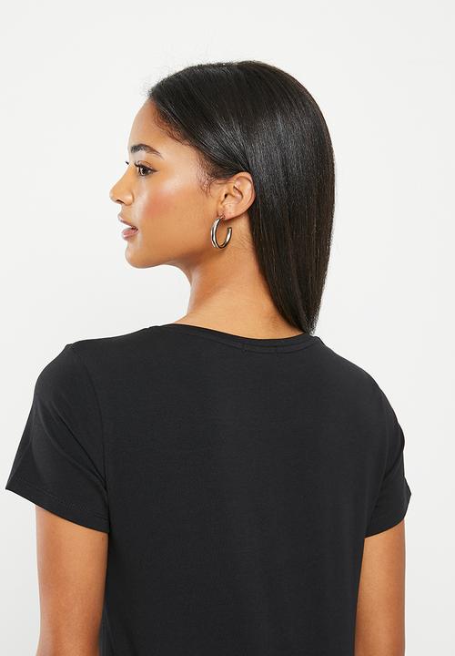 SISSY BOY - Zohar: regular fit bling logo top - black