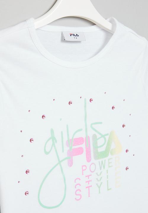 FILA - Harlow short sleeve tee - white & sage