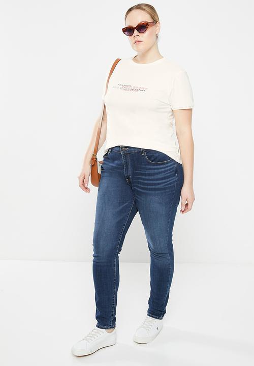 POLO - Plus roxanne printed tee - ecru