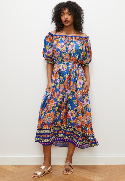 green emerald velvet dress Isabelle Bardot Split Flare Sleeves Midi Dress Purple – Girl In Mind