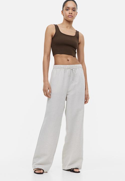 H&M - Cropped vest top - dark brown
