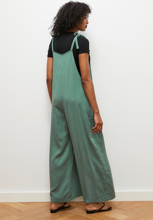 edit - Twill relaxed tapered dungaree - olive