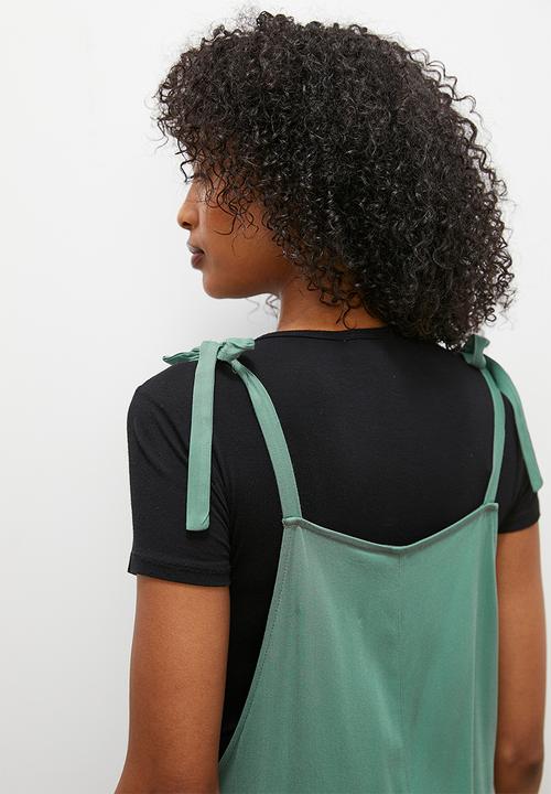 edit - Twill relaxed tapered dungaree - olive