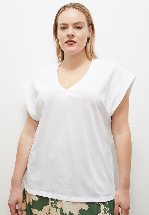 Superbalist - V-neck t-shirt plus - white